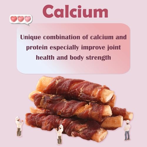 Dog Treats Duck Wrapped Beef Cartilage Dog Chews Long Lasting 10.6OZ