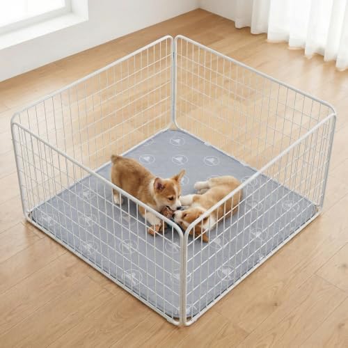 2 Pack 36"x36" Reusable Playpen Training Pad for Puppies (Gray White / 36"x36" (2 Packs))