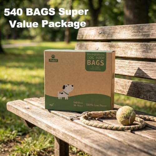 Dog Poop Bags Rolls 540 Count (540 Bags)