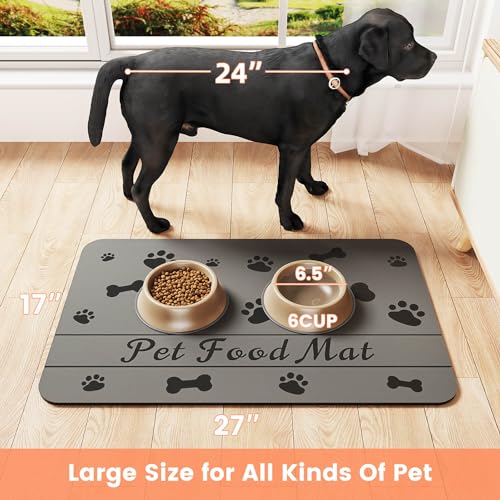 Pet Feeding Mat (Bones / 27"L x 17"W)
