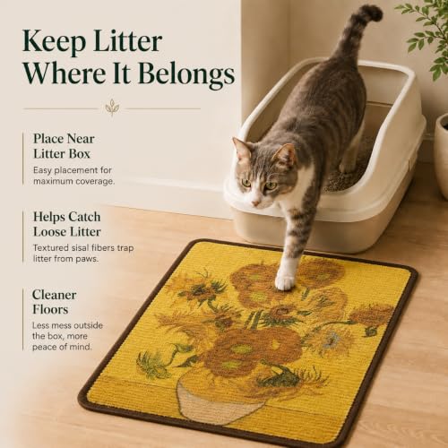 Art Sisal Cat Scratcher Mat (Sunflower)