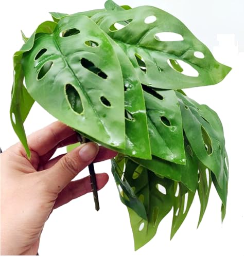 Fake Reptile Plants for Terrarium (Swiss Cheese)