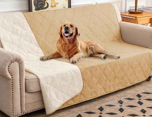 Waterproof Dog Bed Cover Pet Blanket with Anti (52x82 Inch (Pack of 1) / Sand)