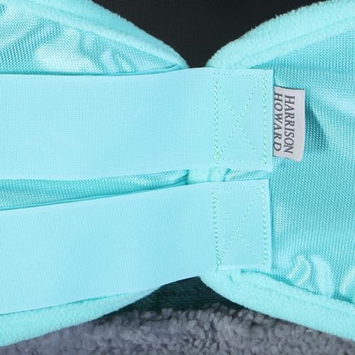 CareMaster Pro Luminous Horse Fly Mask Large Eye Space Standard with Ears UV Protection for Horse Summer Mint M Cob (Summer Mint / Medium (Arabian))