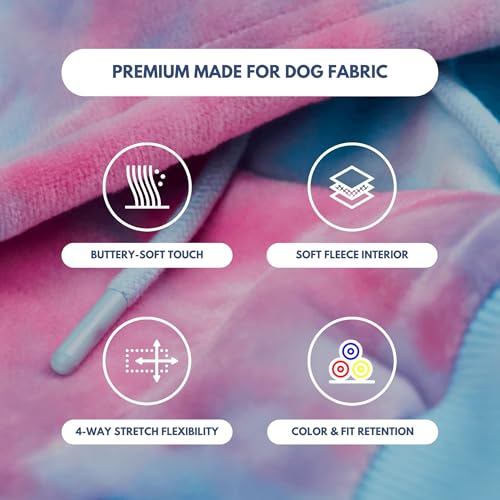 Dog Hoodie Buttery (Snow Cone Skydye / Large)