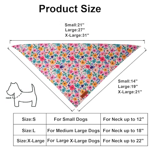 Floral Dog Bandana (Large / Flower-1)