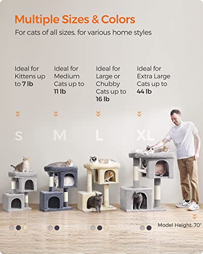 Cat Tree 26.4 (S (15.7"L x 11.8"W x 26.4"H) / Light Gray)