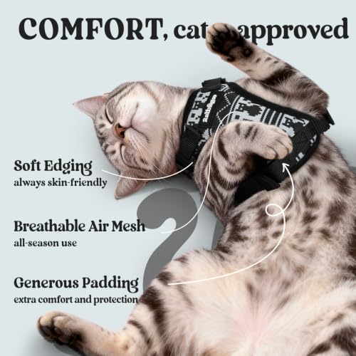 Cat Harness and Leash Set (M / Pixel Tabby)