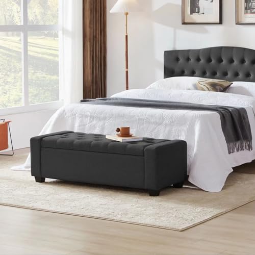 48" Ottoman with Storage (Darkgray / 19.7"D x 48"W x 16.9"H)