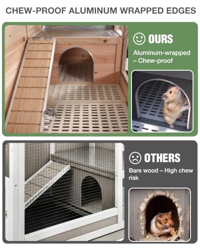 Guinea Pig Cage with Wooden Stand (Wood)
