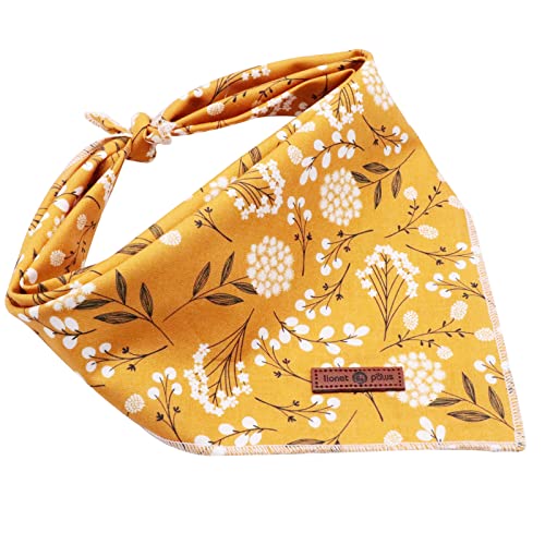 Flower Dog Bandana (Yellow / Small (Pack of 1))