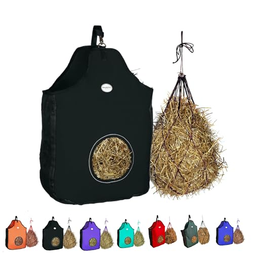 1200 D Hay Feeder Tote bag for Horses (Black)