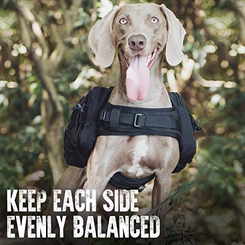 Dog Backpack for Medium & Large Dogs (Black / Large)