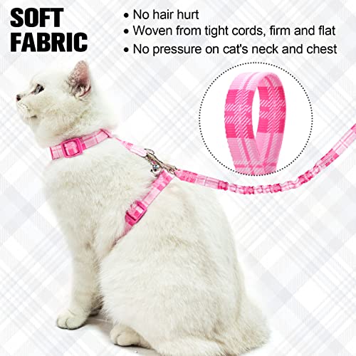 Cat Harness and Leash Set (Small(Chest: 10"-15") / Pink)