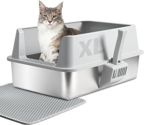 Stainless Steel Cat Litter Box with Lid (X-Large)