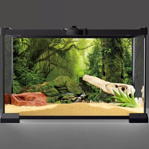 Forest Green Tree Terrarium Backdrop Reptile Habitat Background 72x16 in (72 x 16 inches)