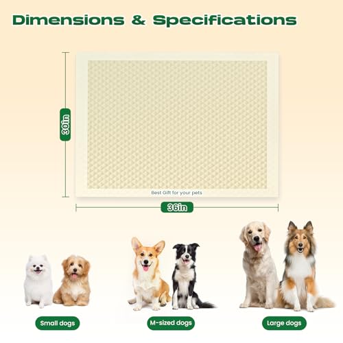 Puppy Pads Pee Pads for Dogs 30"x36" 50 Count with Tabs (30 x 36 inches (50 Count))