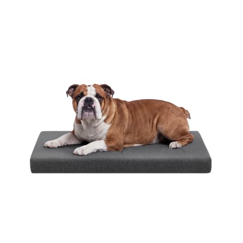 Tough Ripstop Orthopedic Crate Bed (Medium (35" L x 22" W x 3" H) / Titanium Premium Finish)