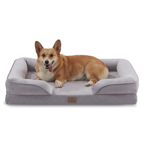 Orthopedic Dog Bed (35.0"L x 25.0"W x 6.5"Th / Light Grey)