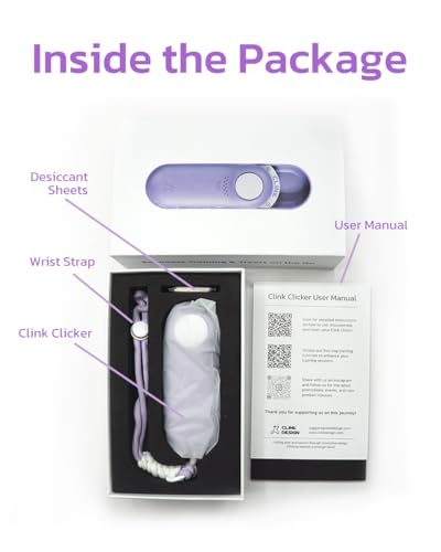 Dog Training Clicker & Dog Clicker with Treat Storage (Purple)