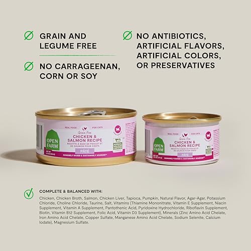 Wet Cat Food Chicken & Salmon Canned Pate (2.8 Ounce (Pack of 18))