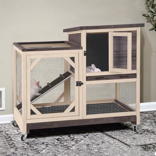 2 Story Rabbit Hutch with Chew