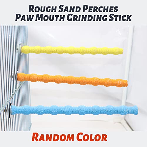 Bird Perch Parrot Stand Natural Wood Grinding for Cage (Large: 9.83inch/25cm)
