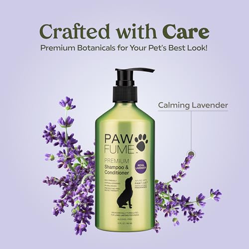 PAWFUME Dog Shedding Shampoo and Conditioner (Shampoo & Conditioner Royal Lavander / Pack of 1)