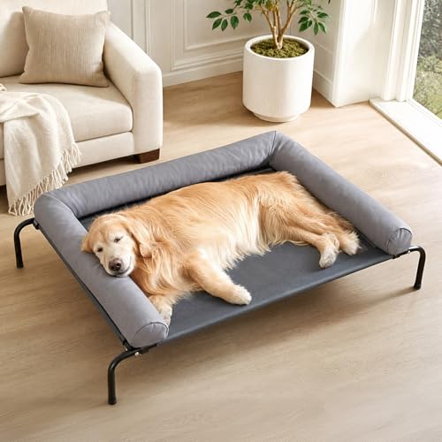 Large Elevated Cooling Cot (Grey / 48.0"L x 35.0"W x 8.0"Th)
