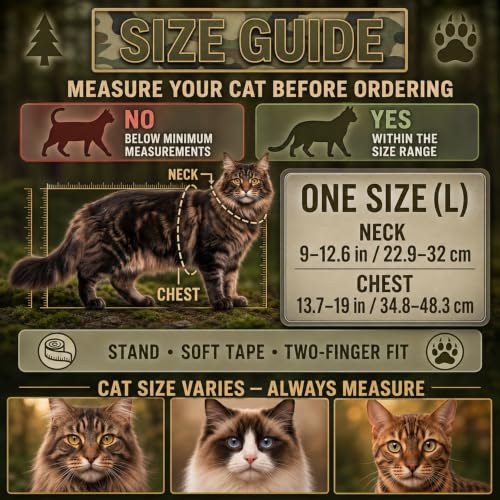 Tactical Cat Harness and Leash (Large / Beige)
