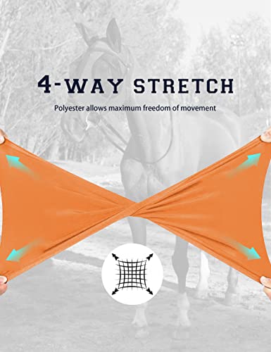 Horse Fly Mask with Ears (Red Orange / Large)