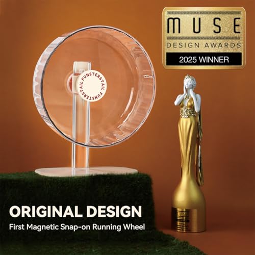 Super Silent Hamster Wheel 8.7 Inch (Cream White / Small(8.7 inch))