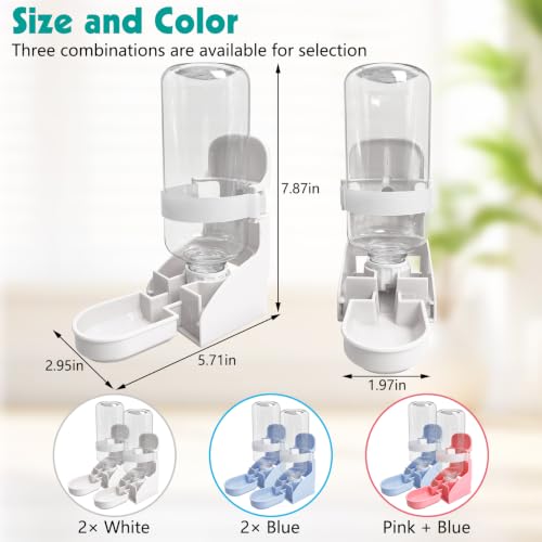 2PCS Rabbit Water Bottle (2PCS Water Dispenser, White)