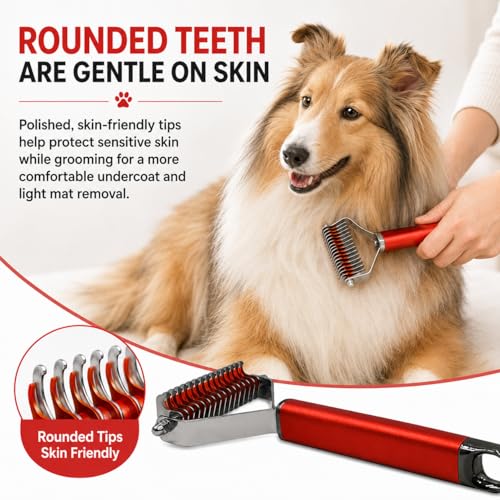 Undercoat Rake Brush for Dogs and Cats
