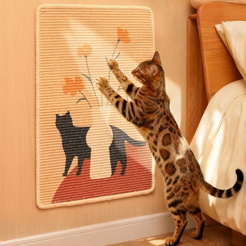 Sisal Cat Scratching Mat (Flower-23.6 x 15.7 Inch)
