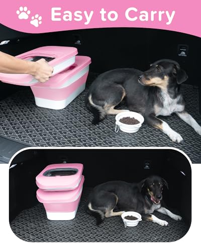10 13 Lbs Airtight Dog Food Storage Container (Pink/10-13 Lbs)