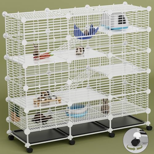 5 Tier Guinea Pig Cages Indoor (42.9"L x 14.6"W x 40.9"H)