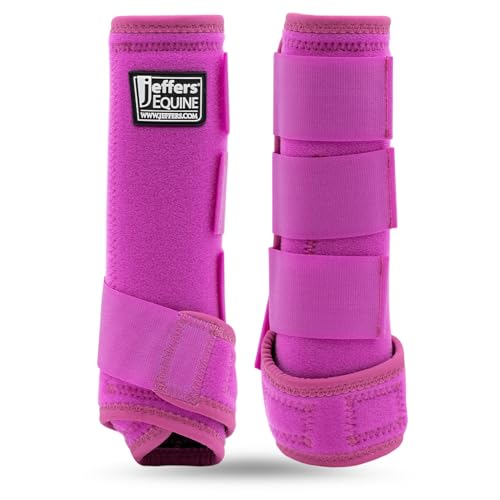 Equine Protective Horse Boots (Pink / Large)