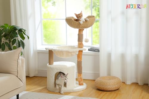 Modern Cat Tree for Large Cats (40" / Cloud White)