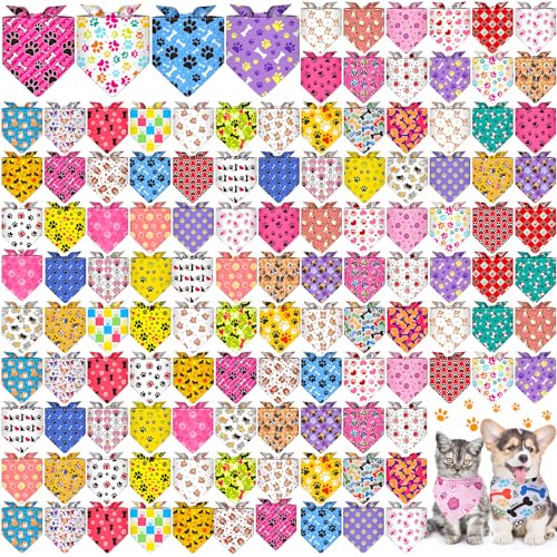 120 Pcs Dog Bandanas Bulk