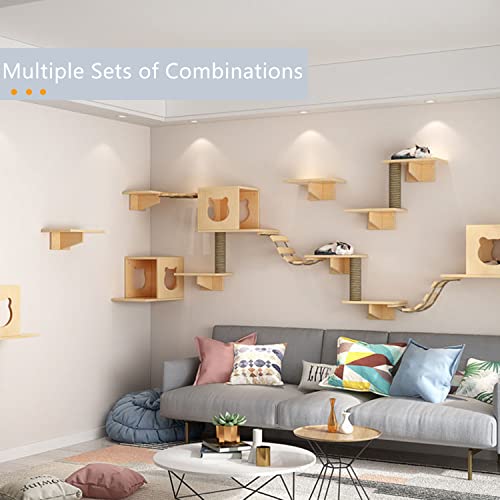 Cat Wall Shelves and Furniture Set with Condos (B)