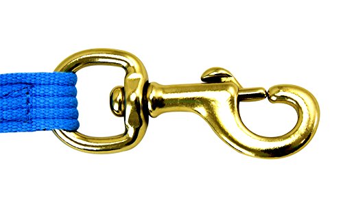 Lunge Line for Horses Cotton Horse Lunge Line with Bolt Snap & Rubber Stop (Turquoise / 24')