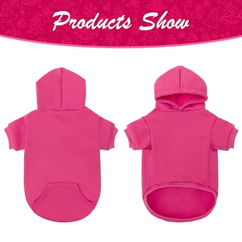 Dog Hoodie for Large Medium Small Dogs (Deep Pink / X-Large/XX-Large)