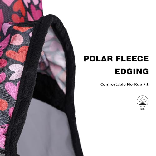 Pro LumiVista Horse Half Face Fly Mask Large Eye Space with Ears UV Protection for Horse Cute Hearts L (Cute Hearts / L)