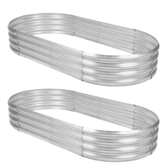 2Pack Raised Garden Bed 8×4×1FT (8×4x1ft(2PCS))