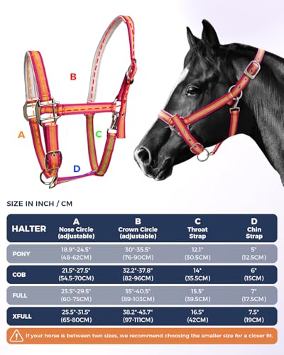 Adjustable Horse Halter (PINK / Full)