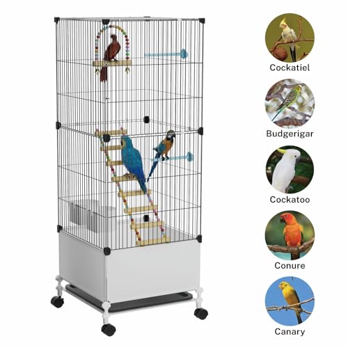 Medium Flight Bird Cage (14.2"L x 14.6"W x 39.4"H)