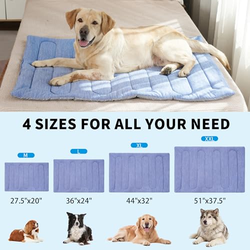 Cooling Mat for Large Dogs (Blue / 36" x 24" - Large-Crate)