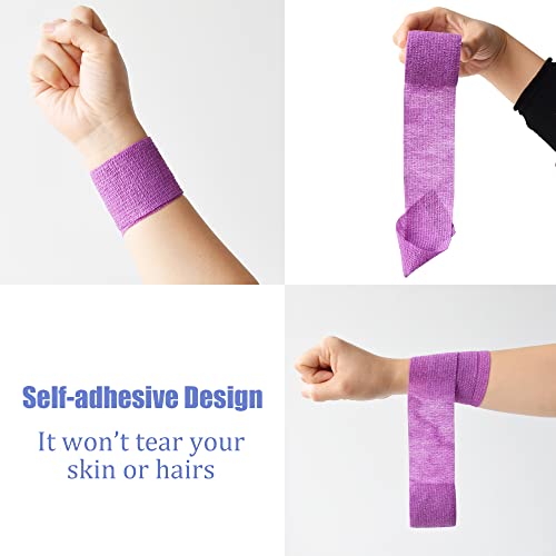 2 Inches Self Adhesive Bandage Wrap Cohesive Wrap (2 Inch / Purple)