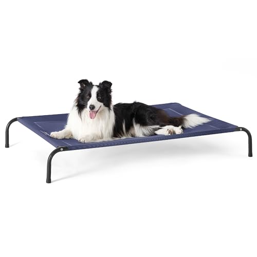 Outdoor Elevated Cooling Dog Bed Large Sized Dog (DeepSea Blue / 49"L x 31.5"W x 8"Th)